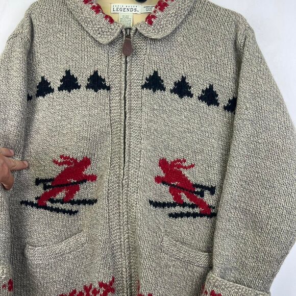 Vintage Eddie Bauer Women's Cowichan Skier Alpine Zip Up Cardigan Size XS - Picture 3 of 7